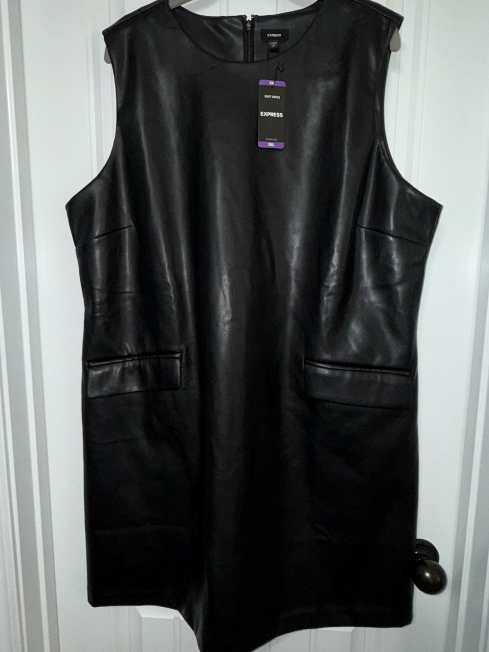 Express Shift Dress Faux Leather XXL
